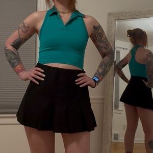 Athleta teal golf tennis crop top